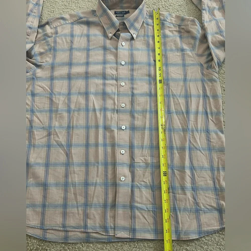 Southern Marsh Performance Dress Shirt Mens XL Burnt Taupe Plaid Button Down - Picture 8 of 8